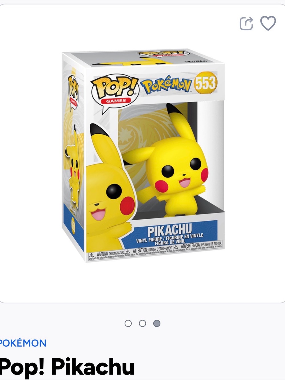 Pop! Pikachu- Pokémon- 553